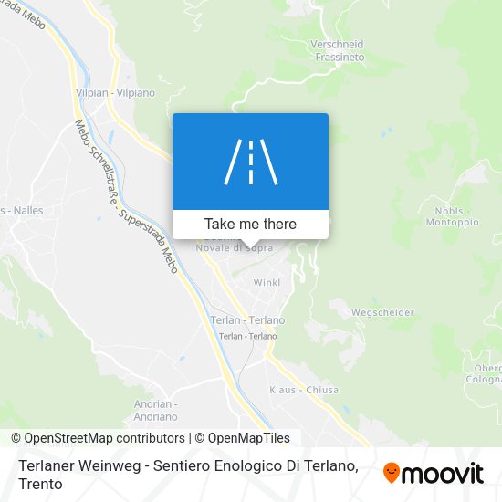 Terlaner Weinweg - Sentiero Enologico Di Terlano map