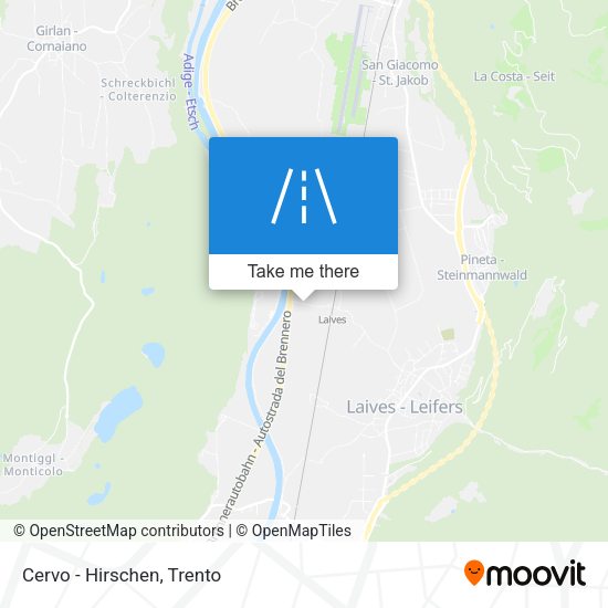 Cervo - Hirschen map