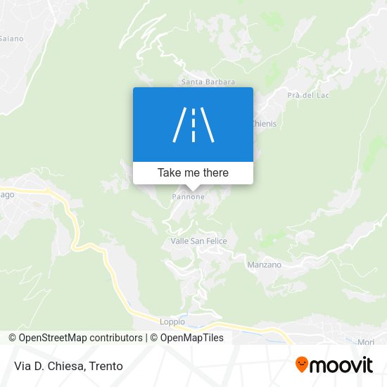 Via D. Chiesa map