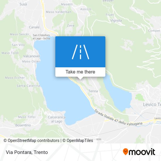 Via Pontara map