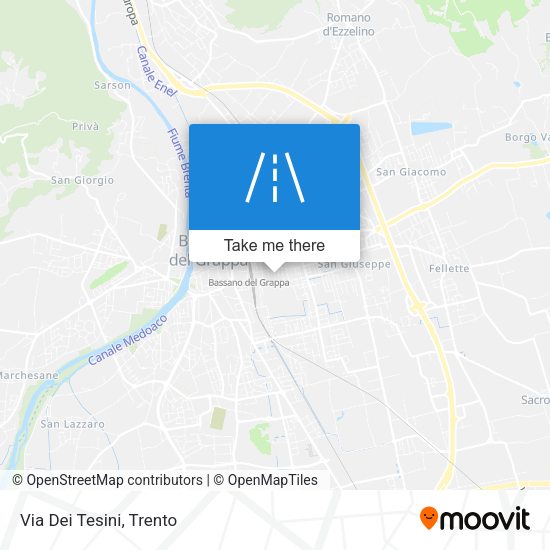 Via Dei Tesini map