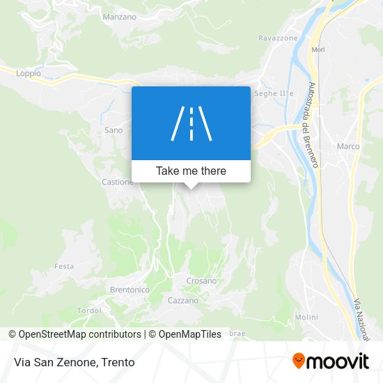 Via San Zenone map