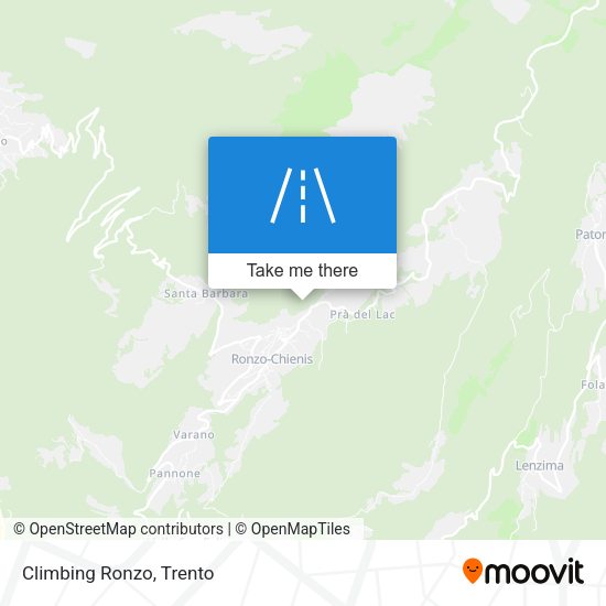 Climbing Ronzo map