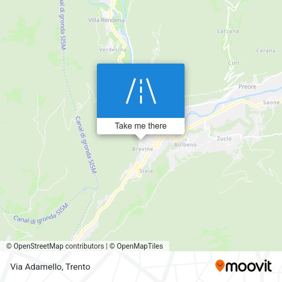 Via Adamello map