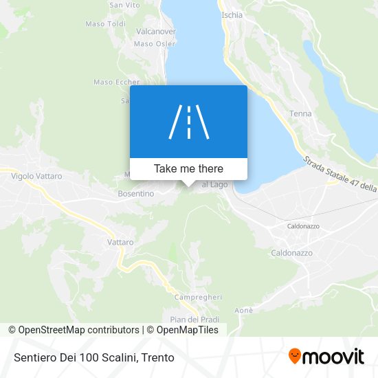 Sentiero Dei 100 Scalini map