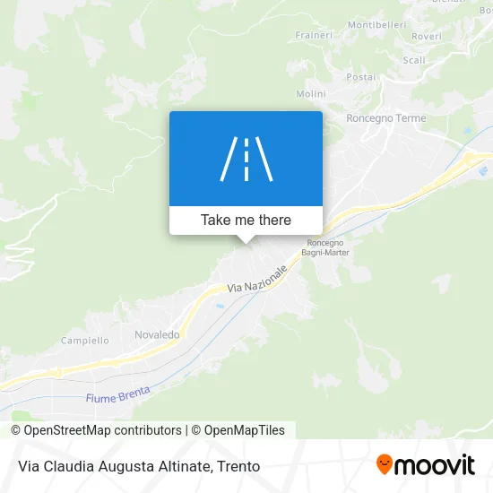 Via Claudia Augusta Altinate map