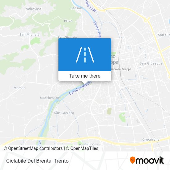 Ciclabile Del Brenta map