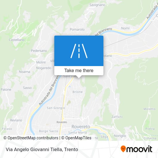 Via Angelo Giovanni Tiella map