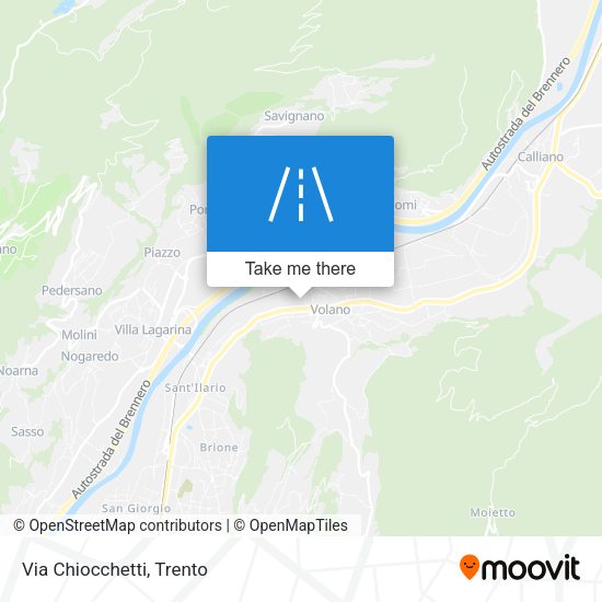 Via Chiocchetti map