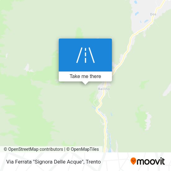 Via Ferrata "Signora Delle Acque" map