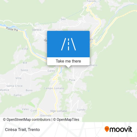 Cirèsa Trail map