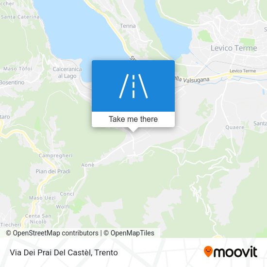 Via Dei Prai Del Castèl map