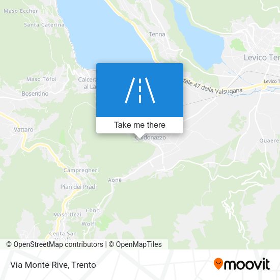 Via Monte Rive map