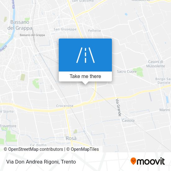 Via Don Andrea Rigoni map