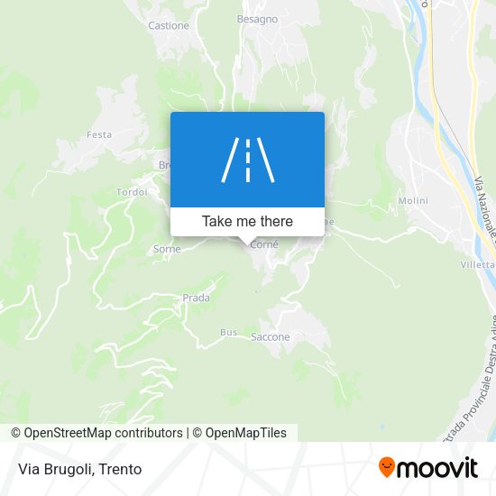 Via Brugoli map