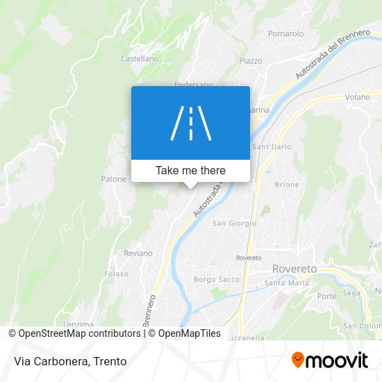 Via Carbonera map