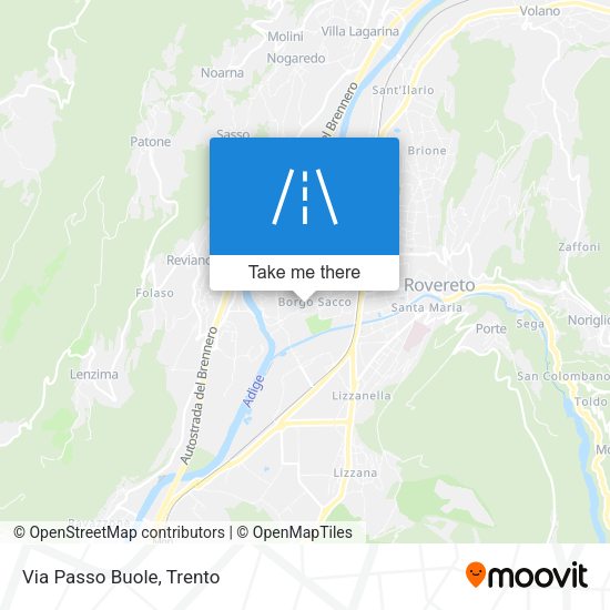 Via Passo Buole map