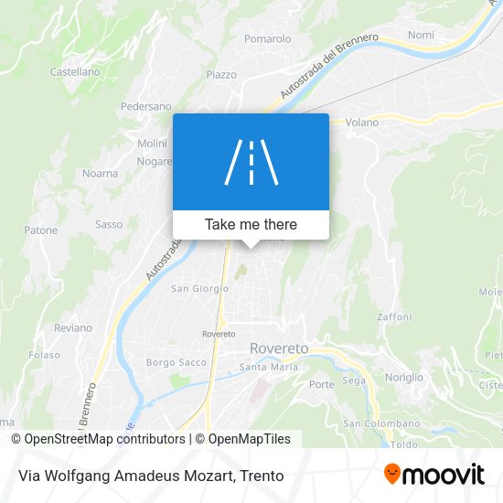 Via Wolfgang Amadeus Mozart map