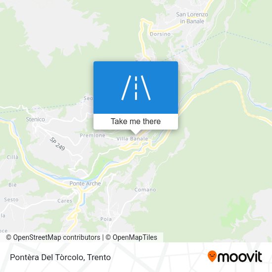 Pontèra Del Tòrcolo map