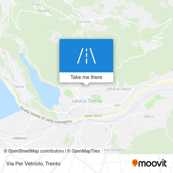 Via Per Vetriolo map