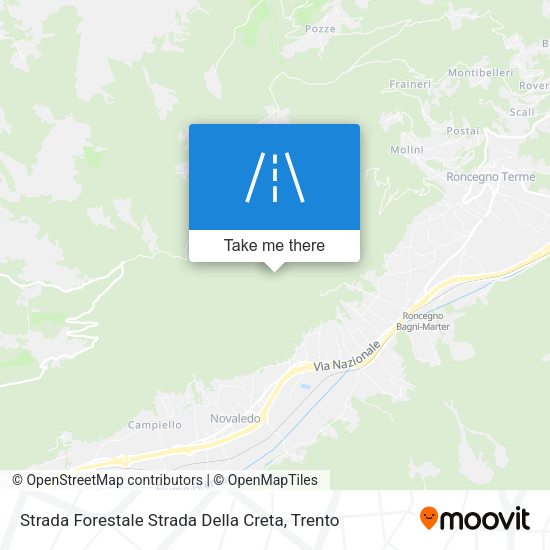 Strada Forestale Strada Della Creta map
