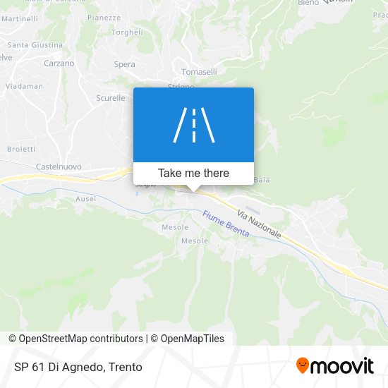 SP 61 Di Agnedo map
