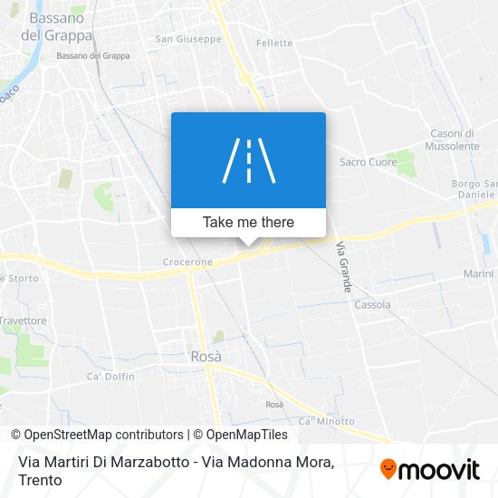 Via Martiri Di Marzabotto - Via Madonna Mora map