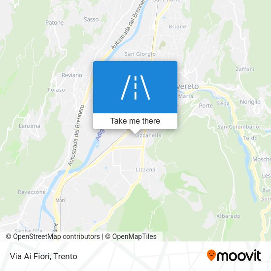 Via Ai Fiori map