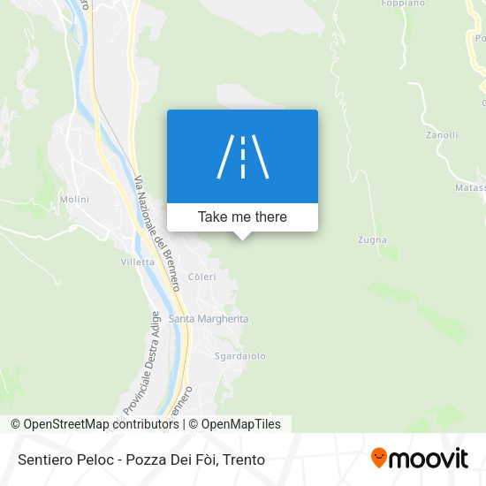 Sentiero Peloc - Pozza Dei Fòi map