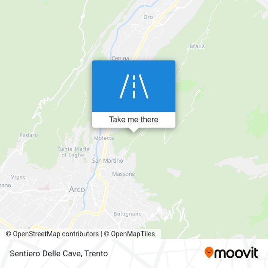 Sentiero Delle Cave map