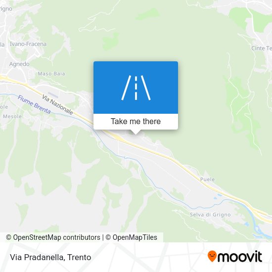 Via Pradanella map