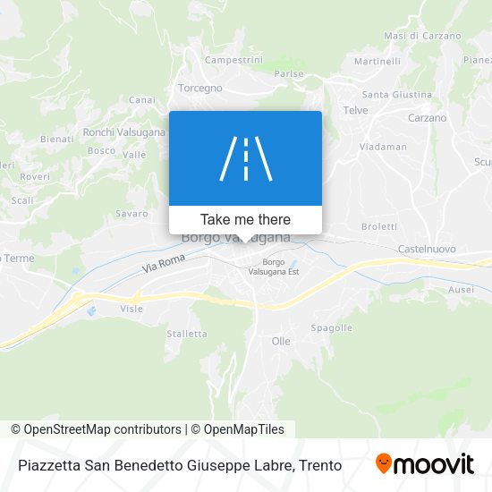 Piazzetta San Benedetto Giuseppe Labre map