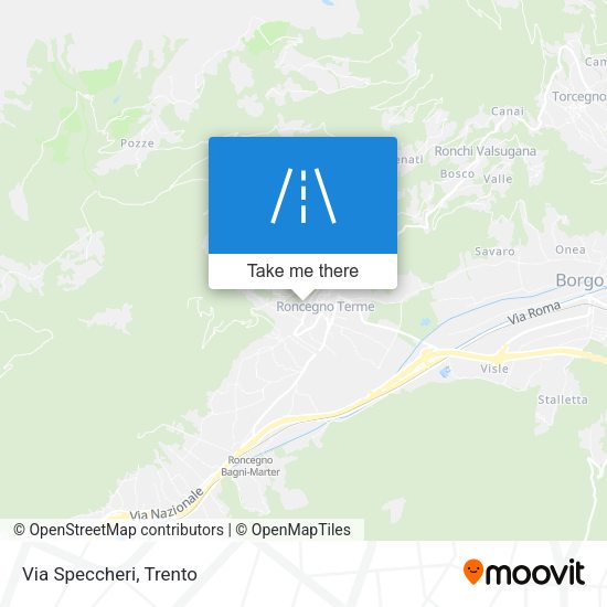 Via Speccheri map