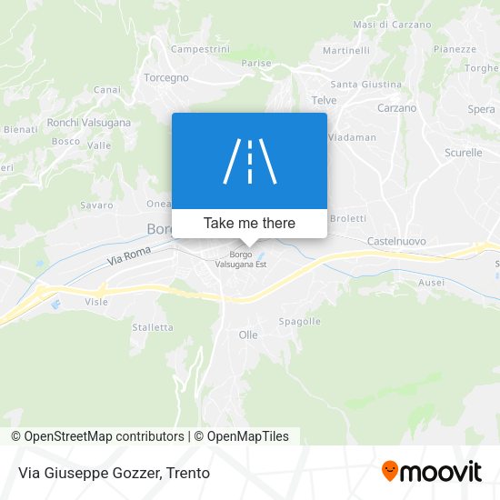 Via Giuseppe Gozzer map
