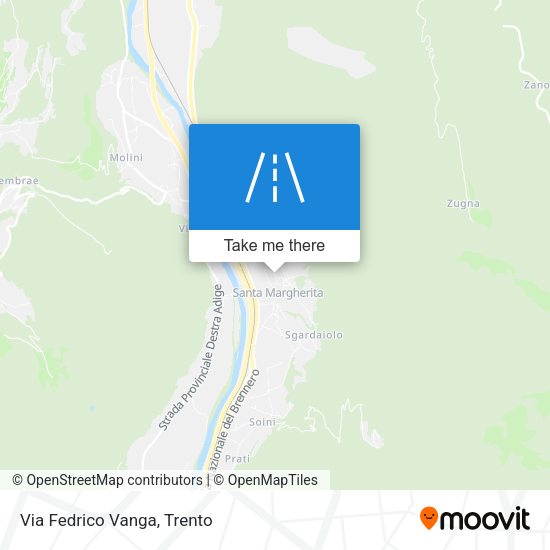 Via Fedrico Vanga map