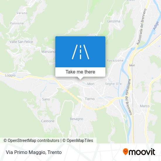 Via Primo Maggio map