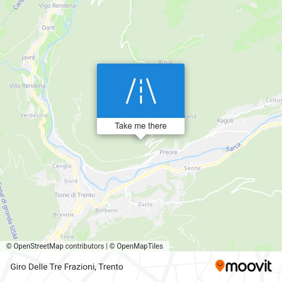 Giro Delle Tre Frazioni map