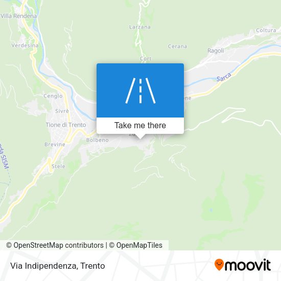 Via Indipendenza map