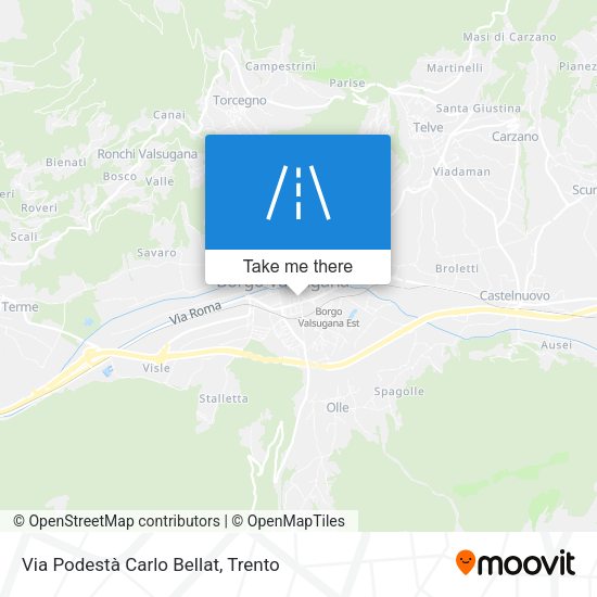 Via Podestà Carlo Bellat map