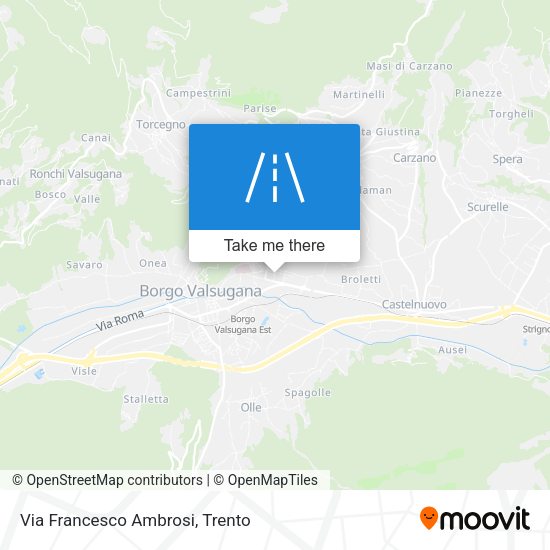 Via Francesco Ambrosi map