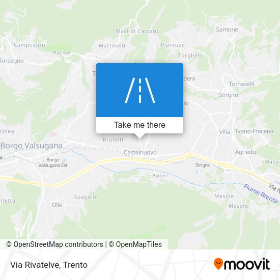 Via Rivatelve map