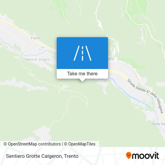 Sentiero Grotte Calgeron map