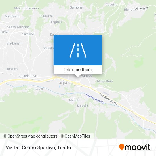 Via Del Centro Sportivo map