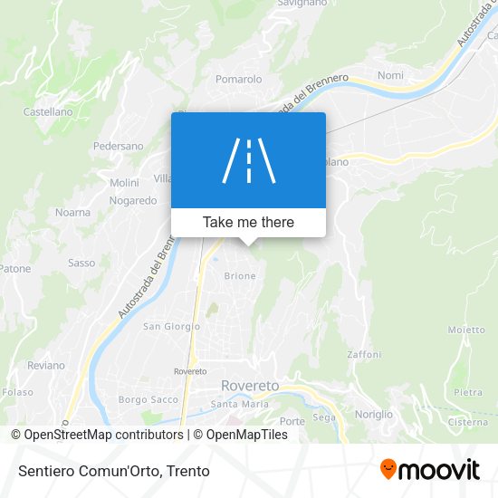 Sentiero Comun'Orto map