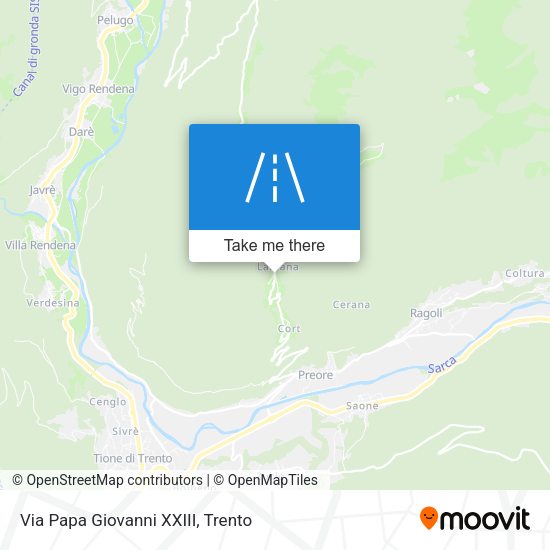 Via Papa Giovanni XXIII map