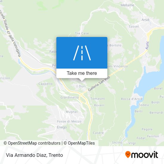 Via Armando Diaz map