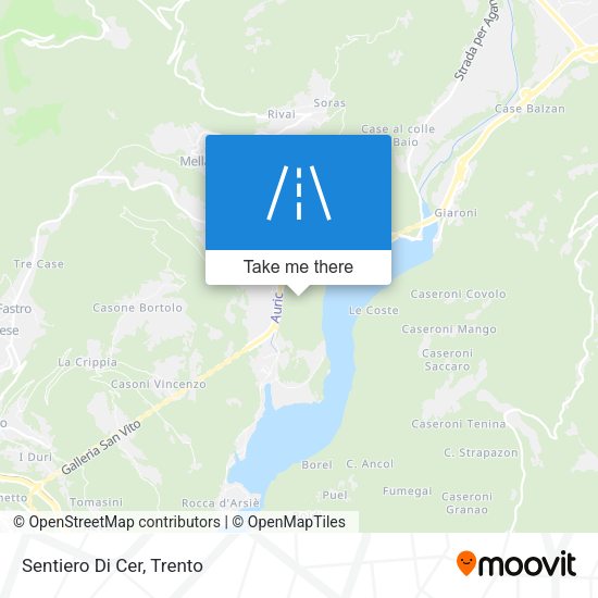 Sentiero Di Cer map