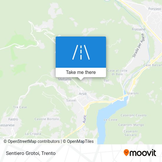 Sentiero Grotoi map