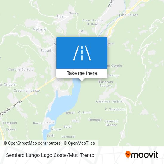 Sentiero Lungo Lago Coste/Mut map