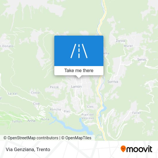 Via Genziana map